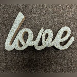 Glitter Love Sign Decor